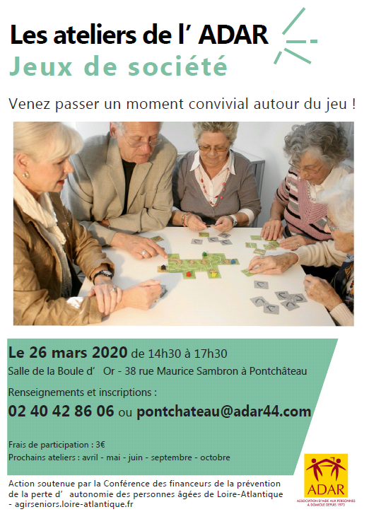 Atelier ADAR jeux de societe