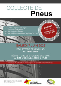 Affiche collecte pneus juin 2025